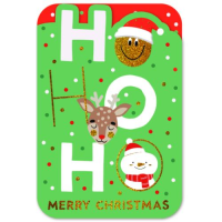 Weihnachten gestanzte Karte mit Innendruck und...