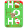 Weihnachten gestanzte Karte mit Innendruck und Briefumschlag Gesichter Ho Ho Ho Merry Christmas
