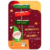 Weihnachten gestanzte Karte mit Innendruck und...