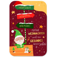 Weihnachten gestanzte Karte mit Innendruck und...