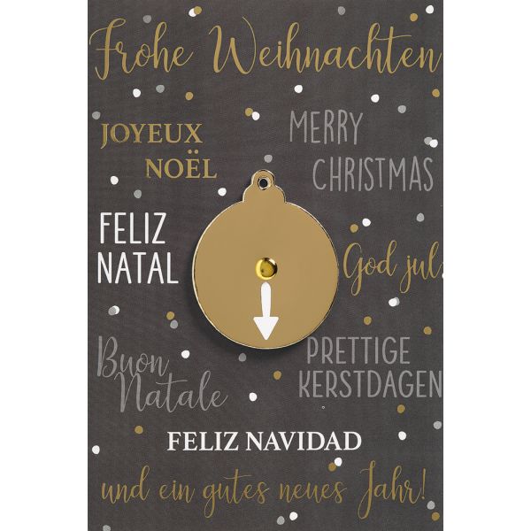 Weihnachten Glückwunschkarte mit Umschlag Moving Cards Drehscheibe Frohe Weihnachten mehrsprachig