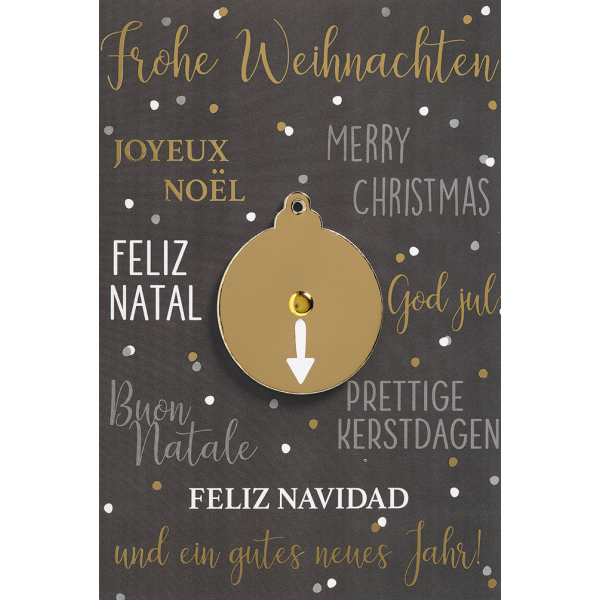 Weihnachten Glückwunschkarte mit Umschlag Moving Cards Drehscheibe Frohe Weihnachten mehrsprachig