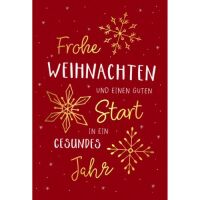 Weihnachtskarten mit Briefumschlag Schneeflocken Frohe...