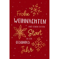 Weihnachtskarten mit Briefumschlag Schneeflocken Frohe...