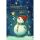 Weihnachtskarten mit Briefumschlag Schneemann Sterne Frohe Weihnachten und ein frohes neues Jahr