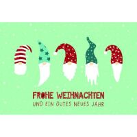 Weihnachtskarten mit Briefumschlag Wichtel Zwerge Frohe...
