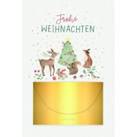 Weihnachten Geldkarte mit Briefumschlag goldenes...
