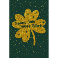 Neujahr Silvester mit Briefumschlag Kleeblatt Neues Jahr...
