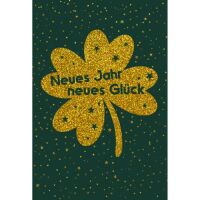 Neujahr Silvester mit Briefumschlag Kleeblatt Neues Jahr...