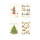 Weihnachten Geschenkanhänger 8-er Set 4 x 2 inkl. Goldkordel Rentiere Tannenbaum Häuser Schlitten