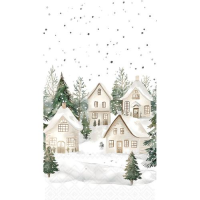 Weihnachten Servietten Gästetuch 30 x 40 Dorf im...