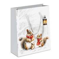 Weihnachten Geschenktasche A5-Format Eichhörnchen...