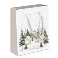 Weihnachten Geschenktasche A5-Format Dorf im Schnee Snowy...