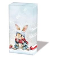 Weihnachten Taschentücher Hase im Schnee 10...