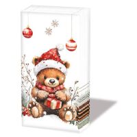 Weihnachten Taschentücher Teddy mit Geschenk 10...