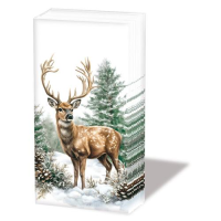 Weihnachten Taschentücher Hirsch im Wald 10...