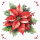 Weihnachten Servietten Cocktail 25x25 3-lagig 20 Stück Weihnachtsstern  Festive poinsettia white FSC Mix