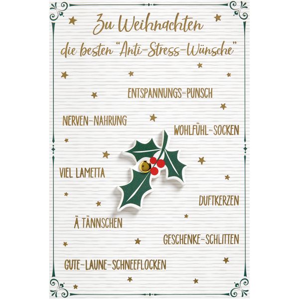 Weihnachten Glückwunschkarte mit Umschlag Moving Cards Drehscheibe Weihnachten Anti-Stress