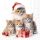 Weihnachten Servietten Cocktail 25x25 3-lagig 20 Stück Kätzchen Geschenk Kugeln  Meaowy Christmas FSC Mix