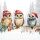 Weihnachten Servietten Cocktail 25x25 3-lagig 20 Stück Eulen auf Stechpalme Wise owls FSC Mix
