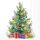 Weihnachten Servietten Cocktail 25x25 3-lagig 20 Stück Christbaum mit Geschenken Tree of joy FSC Mix