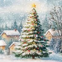 Weihnachten Servietten Cocktail 25x25 3-lagig 20...