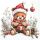 Weihnachten Servietten Lunch 33x33 3-lagig 20 Stück Teddy mit Geschenk  Teddys gift white FSC Mix