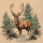 Weihnachten Servietten Lunch 33x33 3-lagig 20 Stück recycled Hirsch im Wald Recycled Winter stag nature FSC Mix