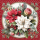 Weihnachten Servietten Lunch 33x33 3-lagig 20 Stück Blumenstrauß rot Florals scene red FSC Mix