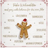 Weihnachten Quadratische Glückwunschkarte mit...