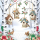 Weihnachten Servietten Lunch 33x33 3-lagig 20 Stück weiße Winterlandschaft Vogelhäuser Enchanted forest FSC Mix