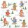 Weihnachten Servietten Lunch 33x33 3-lagig 20 Stück Bären auf Skiern Skiing bears FSC Mix