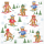 Weihnachten Servietten Lunch 33x33 3-lagig 20 Stück Bären auf Skiern Skiing bears FSC Mix