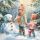 Weihnachten Servietten Lunch 33x33 3-lagig 20 Stück Kinder halten Schneemann Snowy forest friends FSC Mix
