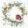 Weihnachten Servietten Lunch 33x33 3-lagig 20 Stück Rotkelchen in Kranz Robins wreath white FSC Mix