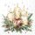 Weihnachten Servietten Lunch 33x33 3-lagig 20 Stück Adventskranz mit Geschenk weiß Candles and gift white FSC Mix