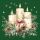 Weihnachten Servietten Lunch 33x33 3-lagig 20 Stück Adventskranz mit Geschenk grün Candles and gift green FSC Mix