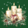 Weihnachten Servietten Lunch 33x33 3-lagig 20 Stück Adventskranz mit Geschenk grün Candles and gift green FSC Mix