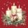 Weihnachten Servietten Lunch 33x33 3-lagig 20 Stück Adventskranz mit Geschenk rot Candles and gift red FSC Mix