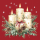Weihnachten Servietten Lunch 33x33 3-lagig 20 Stück Adventskranz mit Geschenk rot Candles and gift red FSC Mix