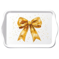 Weihnachten Tray melamine Tablett 13 x 21 goldene...