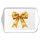 Weihnachten Tray melamine Tablett 13 x 21 goldene GeschenkschleifeTray melamine 13x21 cm Fancy bow gold/white