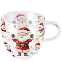 Weihnachten Doppelwandiger Glasbecher 0,2 l...