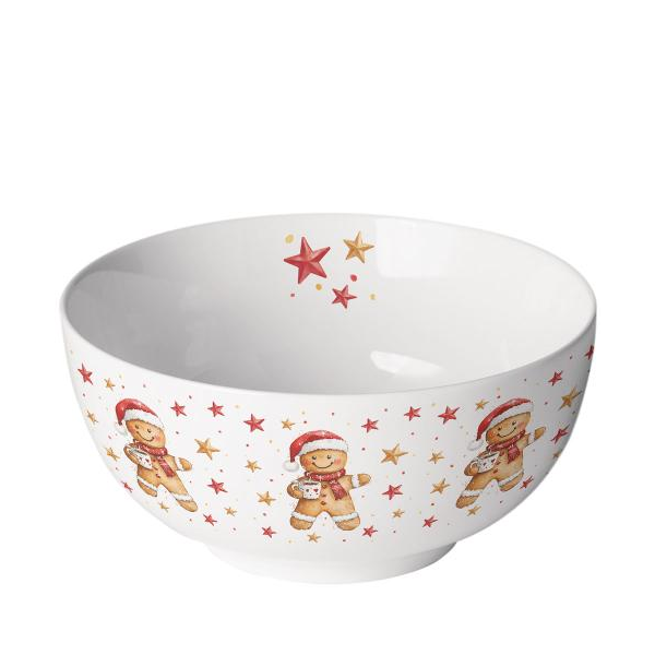 Weihnachten Schale Lebkuchenmann mit Kakao Cocoa and cookie