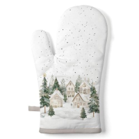 Weihnachten Ofenhandschuh 18x30 cm Dorf im Schnee  Snowy...