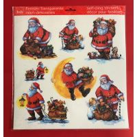 Weihnachten Fenstertransparente  7 Weihnachtsmänner