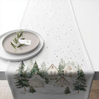 Weihnachten Tischläufer 40x150 cm Dorf im Schnee...