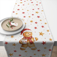 Weihnachten Tischläufer 40x150 cm Lebkuchenmann mit...