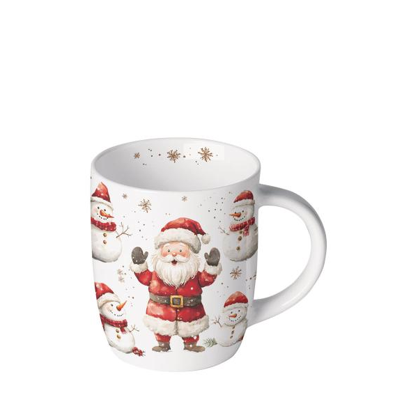 Weihnachten Becher 0,2 l Weihnachtsmann Schneemänner  Jolly friends