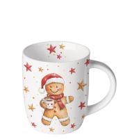 Weihnachten Becher 0,2 l Lebkuchenmann mit Kakao  Cocoa...
